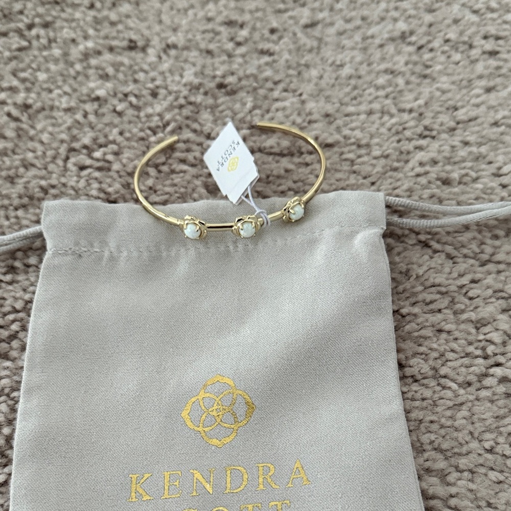 Kendra Scott Susie Gold Cuff with Cream Accents